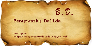 Benyovszky Dalida névjegykártya